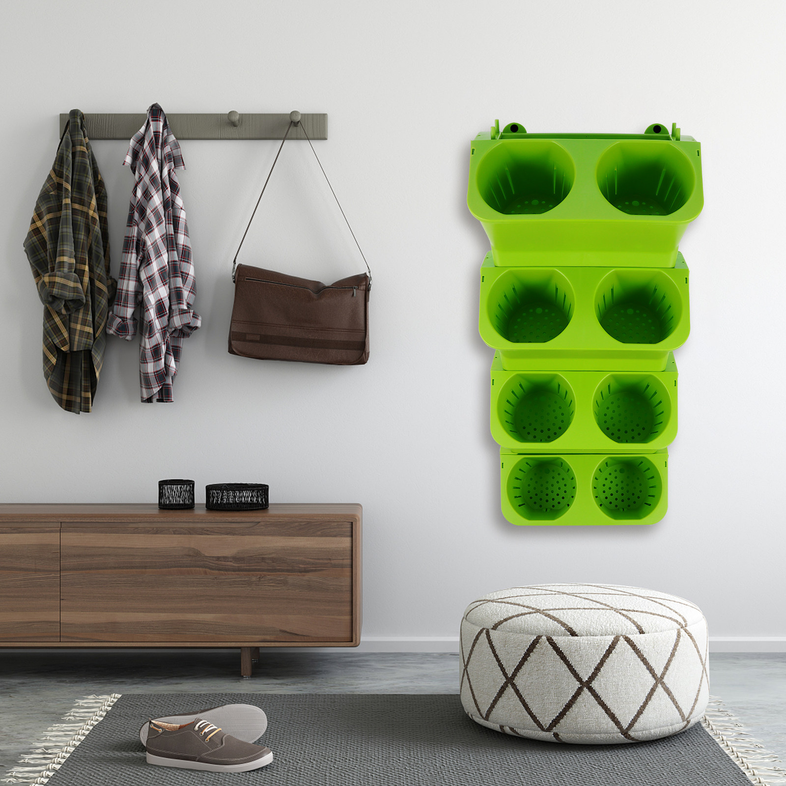 Self Watering Planter - Juego de 4 Macetas Verticales de