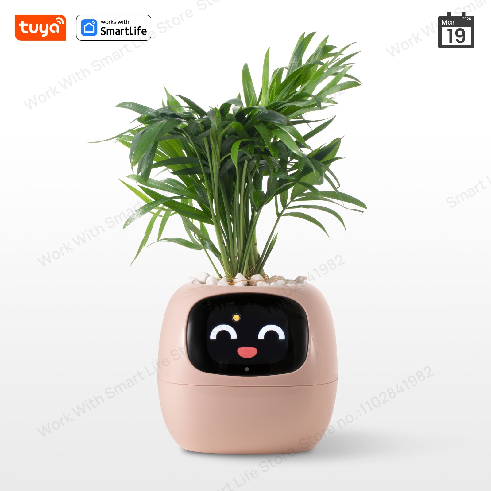 Smart Pot - Macetero inteligente Tuya hiedra rosa, diversión