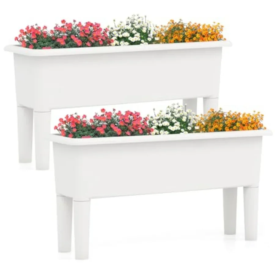 Self Watering Planter - Juego de 2 jardineras elevadas para