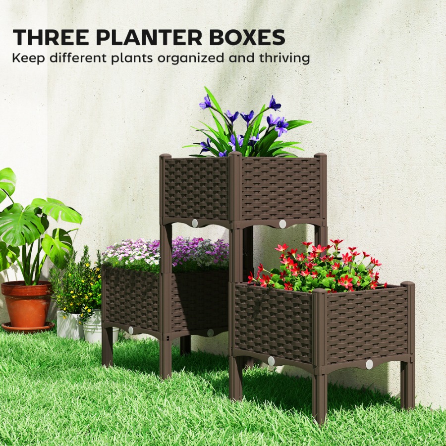 Jardinera elevada de plástico  - Self Watering Planter reseña y precio